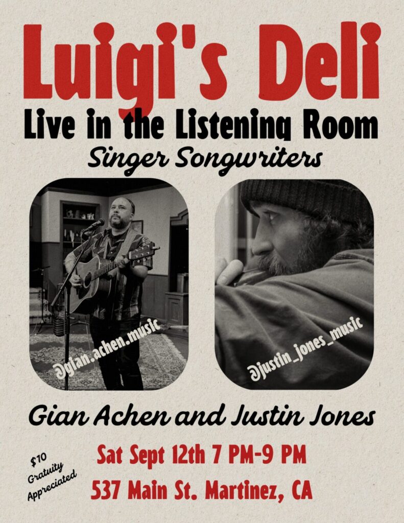 Gian Achen and Justin Jones – Live at Luigi’s Deli