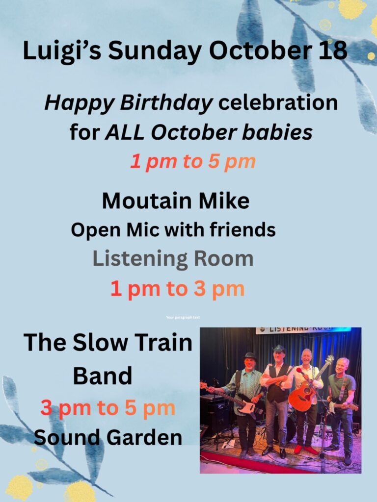 October Birthday Bash at Luigi’s Martinez